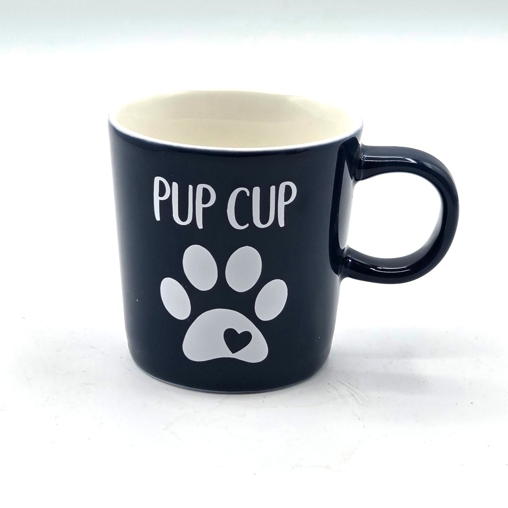 Pup Cup ‎ Puppuccino Ceramic  4oz Cup- Pet Dog Mom Dad Gifts, Dog Treat Cup